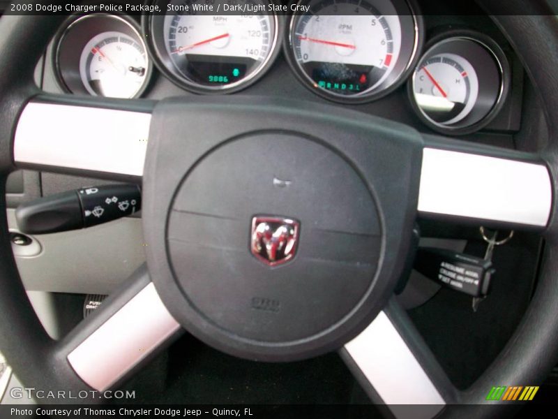 Stone White / Dark/Light Slate Gray 2008 Dodge Charger Police Package
