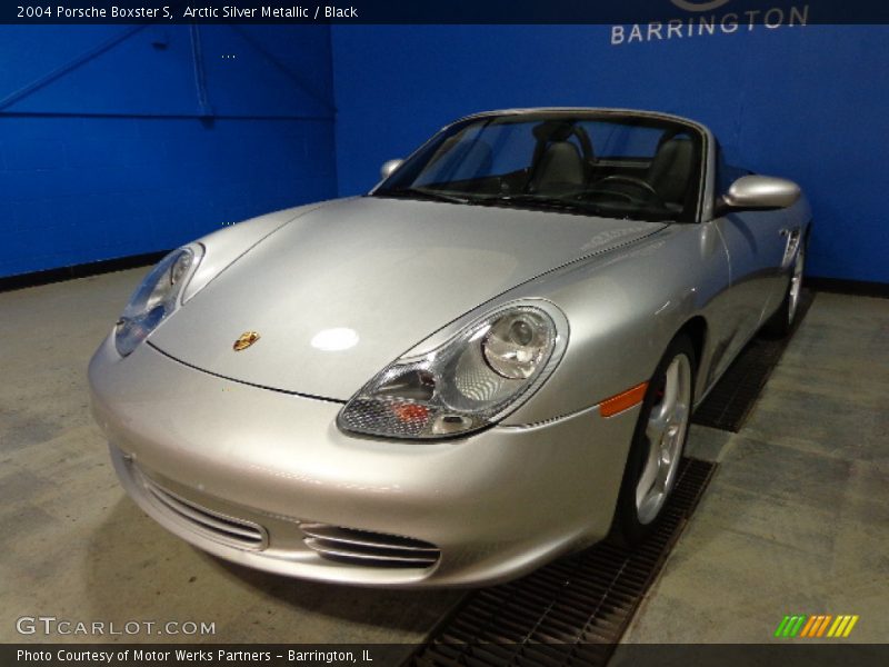 Arctic Silver Metallic / Black 2004 Porsche Boxster S