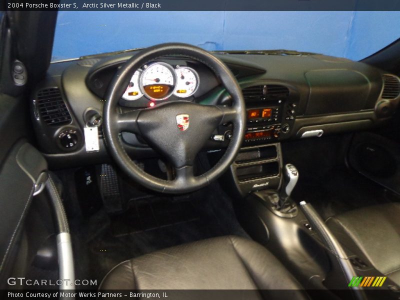Arctic Silver Metallic / Black 2004 Porsche Boxster S