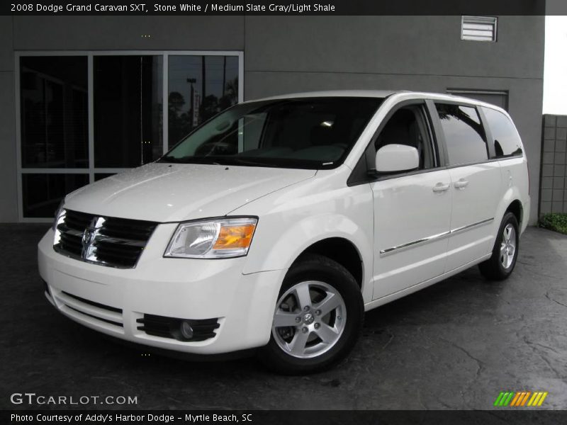 Stone White / Medium Slate Gray/Light Shale 2008 Dodge Grand Caravan SXT