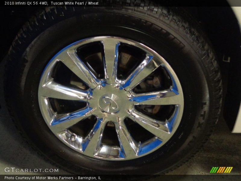 Tuscan White Pearl / Wheat 2010 Infiniti QX 56 4WD