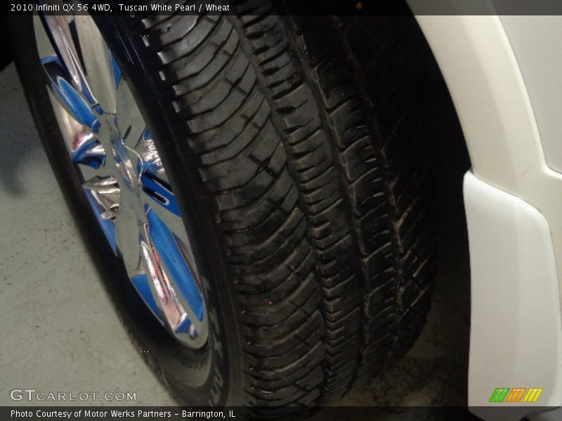 Tuscan White Pearl / Wheat 2010 Infiniti QX 56 4WD