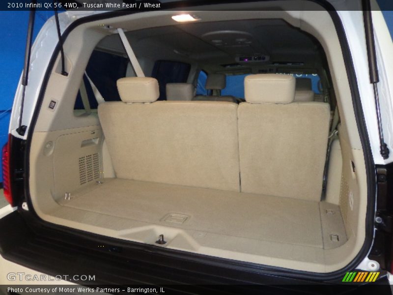 Tuscan White Pearl / Wheat 2010 Infiniti QX 56 4WD