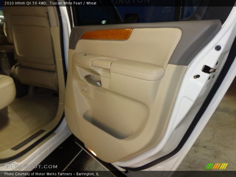 Tuscan White Pearl / Wheat 2010 Infiniti QX 56 4WD