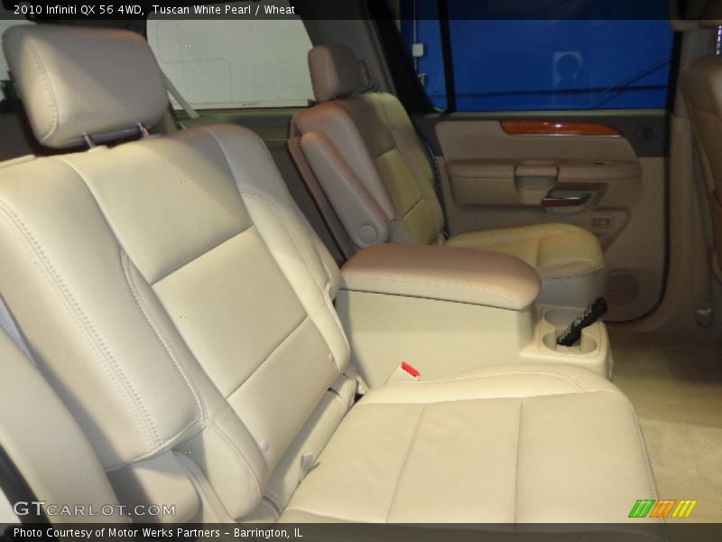 Tuscan White Pearl / Wheat 2010 Infiniti QX 56 4WD