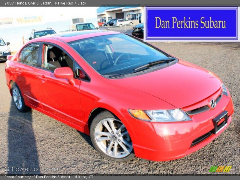 Rallye Red / Black 2007 Honda Civic Si Sedan