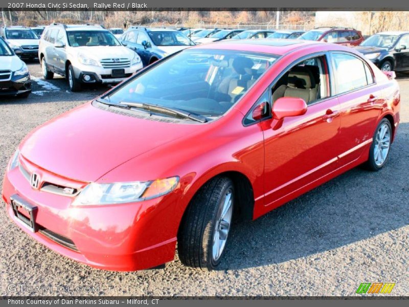 Rallye Red / Black 2007 Honda Civic Si Sedan