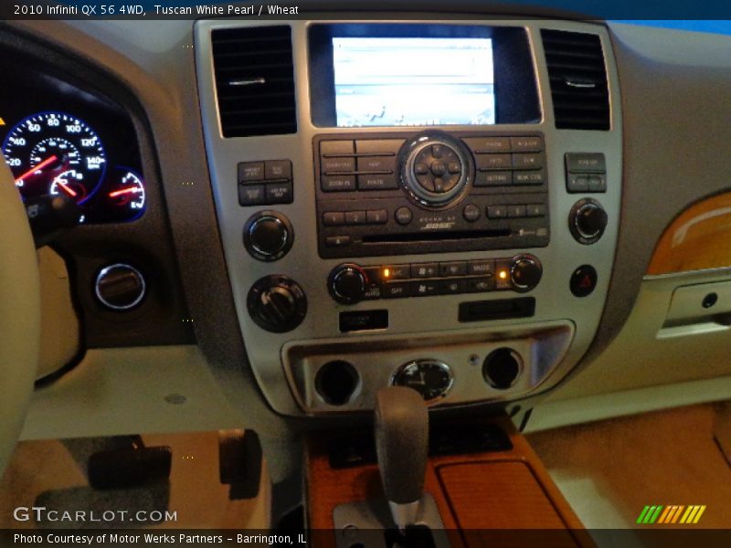 Tuscan White Pearl / Wheat 2010 Infiniti QX 56 4WD