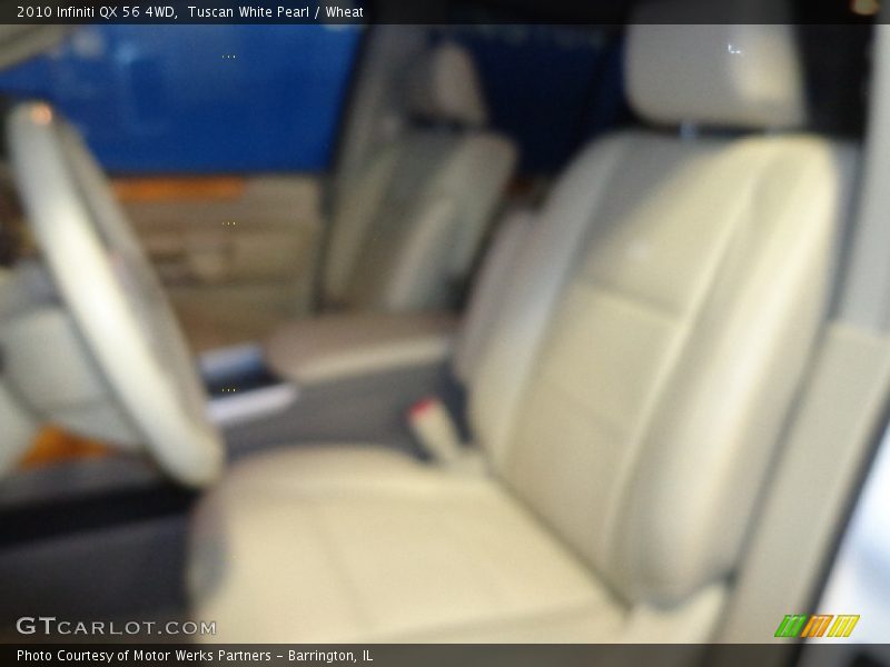 Tuscan White Pearl / Wheat 2010 Infiniti QX 56 4WD