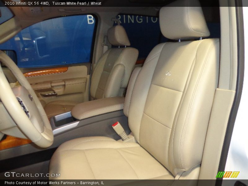 Tuscan White Pearl / Wheat 2010 Infiniti QX 56 4WD