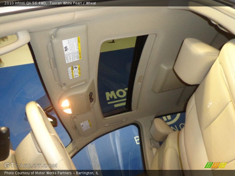 Tuscan White Pearl / Wheat 2010 Infiniti QX 56 4WD