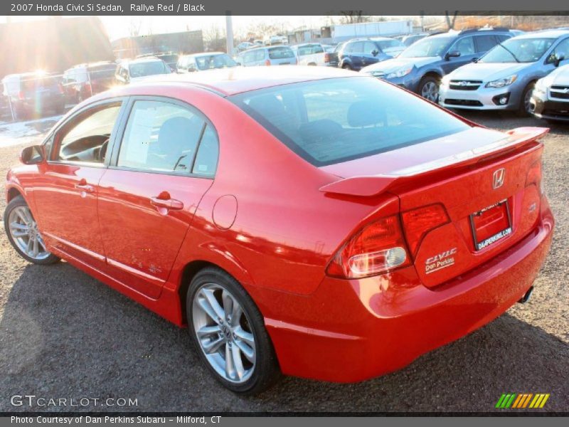 Rallye Red / Black 2007 Honda Civic Si Sedan
