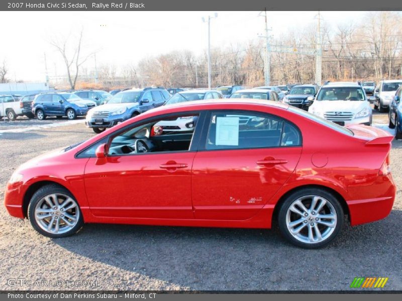 Rallye Red / Black 2007 Honda Civic Si Sedan
