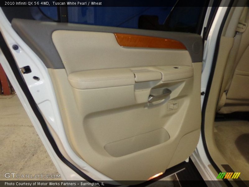Tuscan White Pearl / Wheat 2010 Infiniti QX 56 4WD