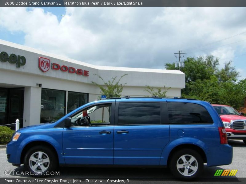 Marathon Blue Pearl / Dark Slate/Light Shale 2008 Dodge Grand Caravan SE