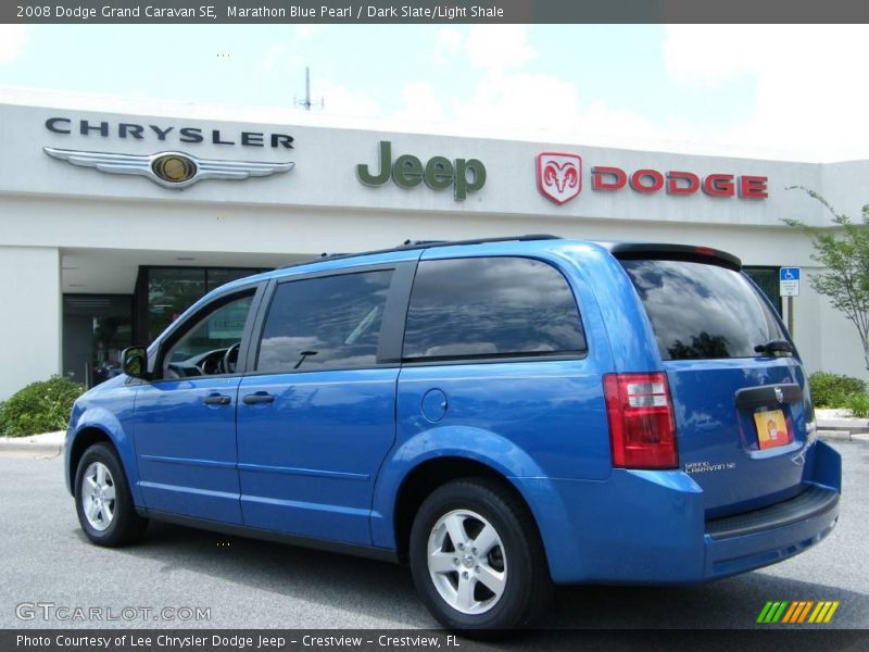 Marathon Blue Pearl / Dark Slate/Light Shale 2008 Dodge Grand Caravan SE
