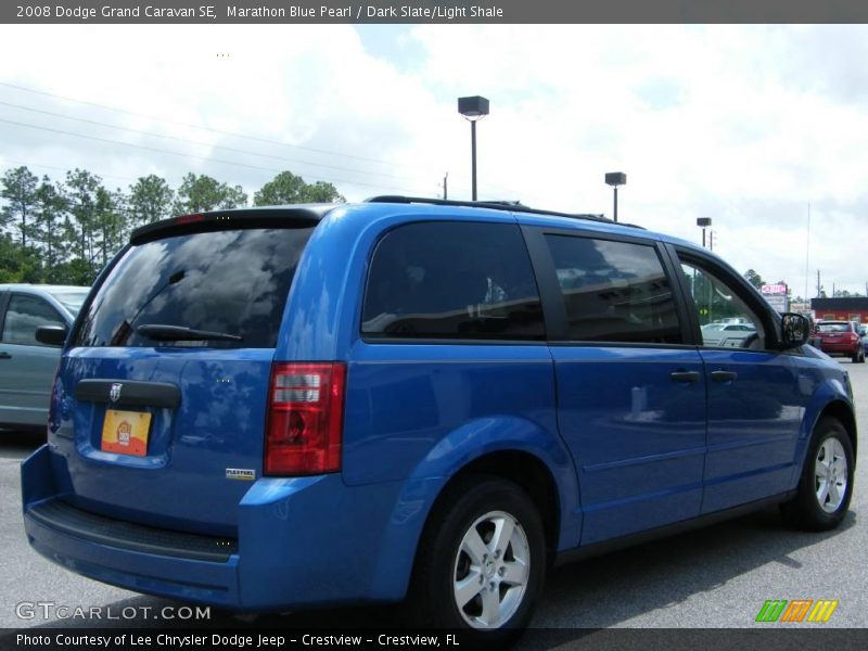Marathon Blue Pearl / Dark Slate/Light Shale 2008 Dodge Grand Caravan SE