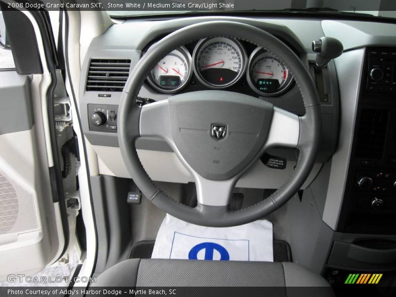 Stone White / Medium Slate Gray/Light Shale 2008 Dodge Grand Caravan SXT