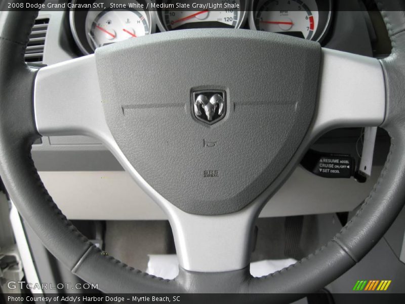 Stone White / Medium Slate Gray/Light Shale 2008 Dodge Grand Caravan SXT