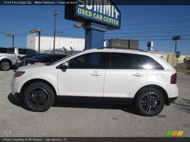 White Platinum / Charcoal Black 2014 Ford Edge SEL