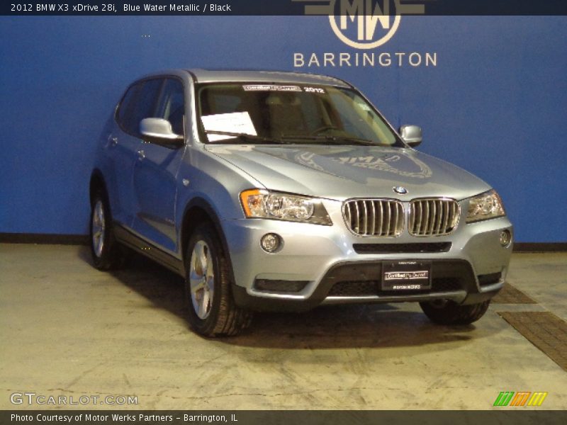 Blue Water Metallic / Black 2012 BMW X3 xDrive 28i