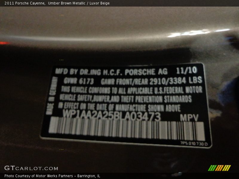 Umber Brown Metallic / Luxor Beige 2011 Porsche Cayenne