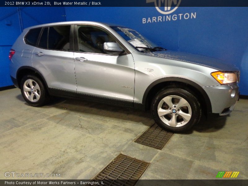 Blue Water Metallic / Black 2012 BMW X3 xDrive 28i