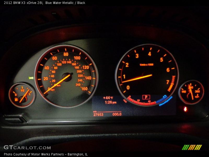 Blue Water Metallic / Black 2012 BMW X3 xDrive 28i