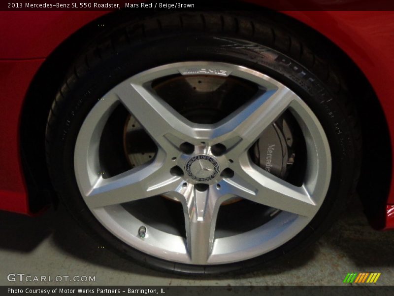 Mars Red / Beige/Brown 2013 Mercedes-Benz SL 550 Roadster