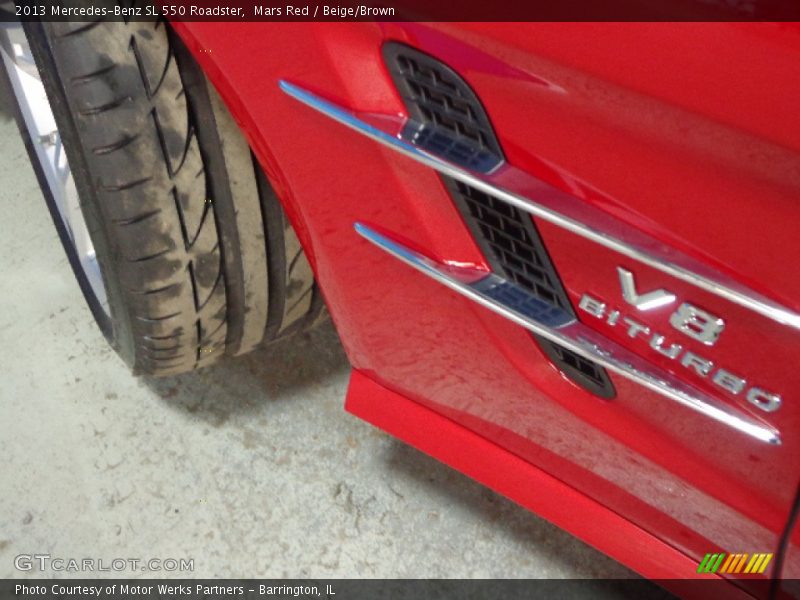 Mars Red / Beige/Brown 2013 Mercedes-Benz SL 550 Roadster
