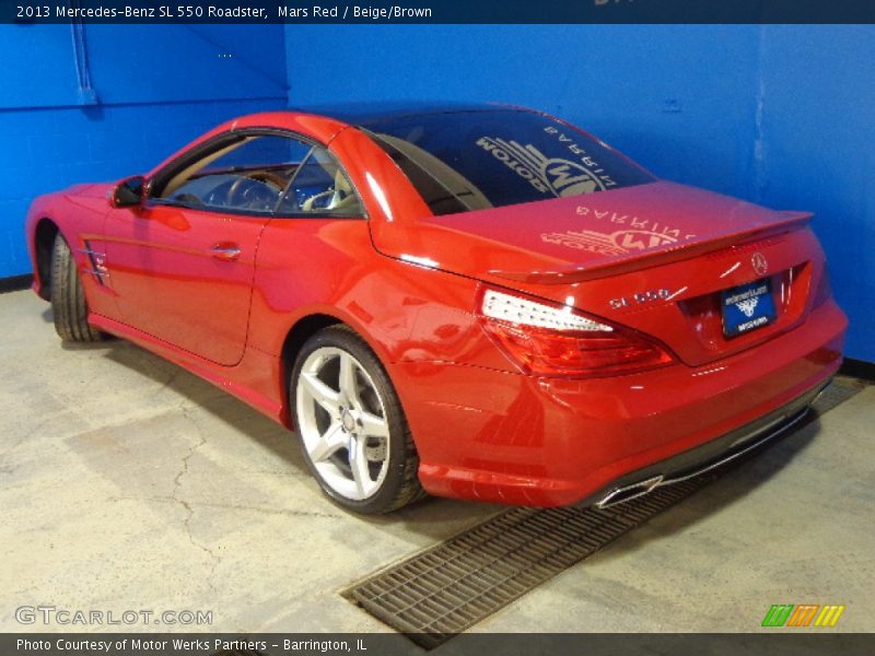 Mars Red / Beige/Brown 2013 Mercedes-Benz SL 550 Roadster