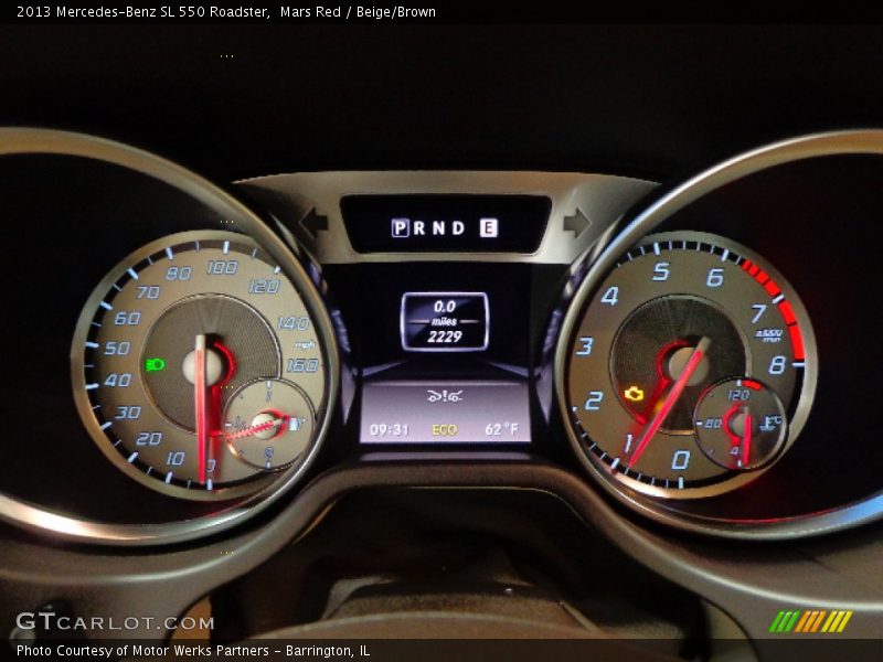 Mars Red / Beige/Brown 2013 Mercedes-Benz SL 550 Roadster
