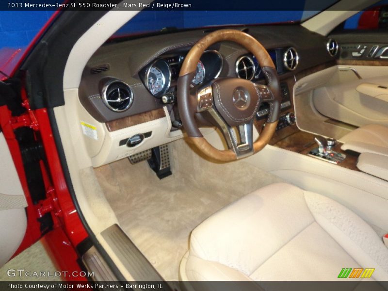 Mars Red / Beige/Brown 2013 Mercedes-Benz SL 550 Roadster