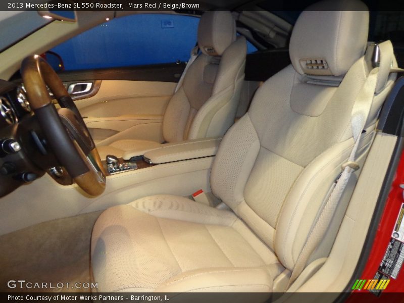 Mars Red / Beige/Brown 2013 Mercedes-Benz SL 550 Roadster