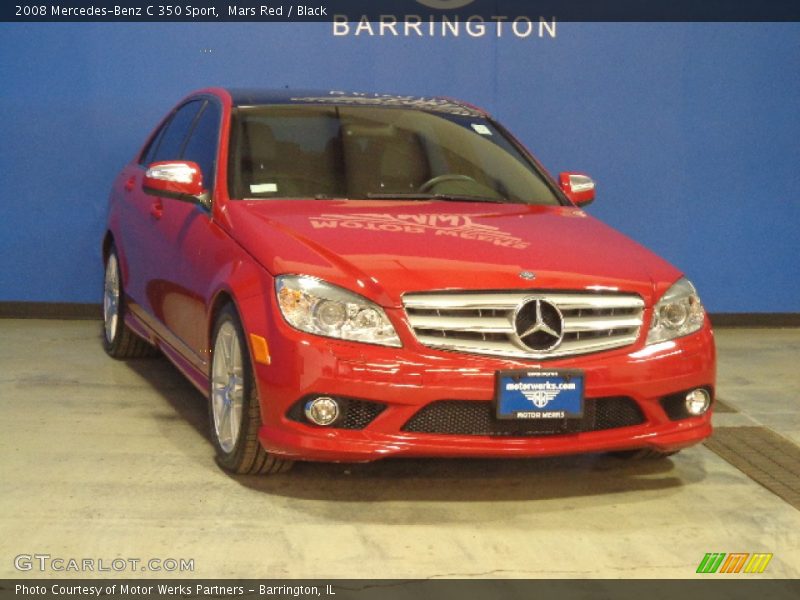 Mars Red / Black 2008 Mercedes-Benz C 350 Sport