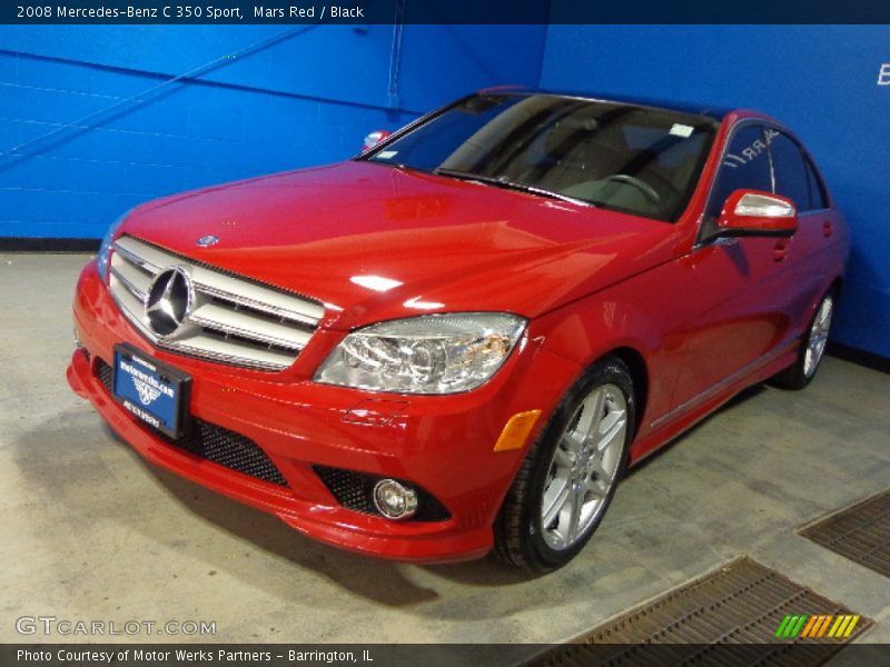 Mars Red / Black 2008 Mercedes-Benz C 350 Sport