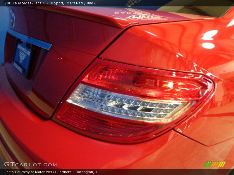 Mars Red / Black 2008 Mercedes-Benz C 350 Sport