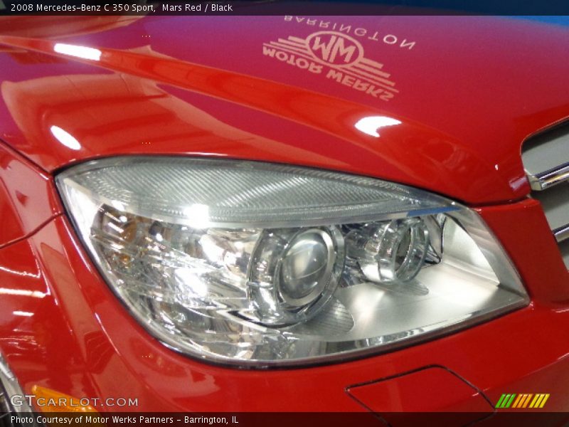 Mars Red / Black 2008 Mercedes-Benz C 350 Sport