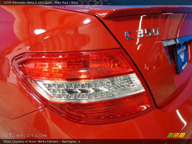 Mars Red / Black 2008 Mercedes-Benz C 350 Sport