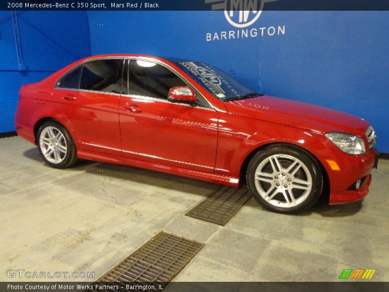 Mars Red / Black 2008 Mercedes-Benz C 350 Sport