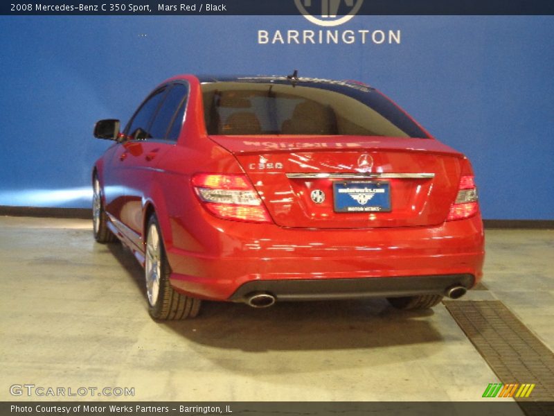 Mars Red / Black 2008 Mercedes-Benz C 350 Sport
