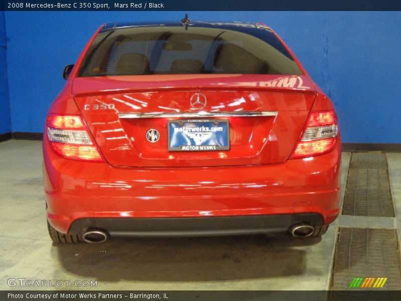Mars Red / Black 2008 Mercedes-Benz C 350 Sport