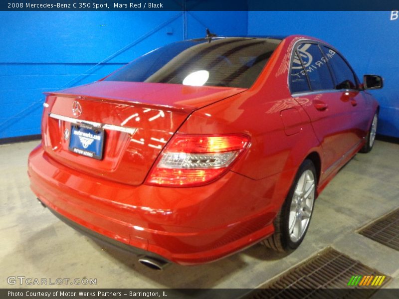 Mars Red / Black 2008 Mercedes-Benz C 350 Sport