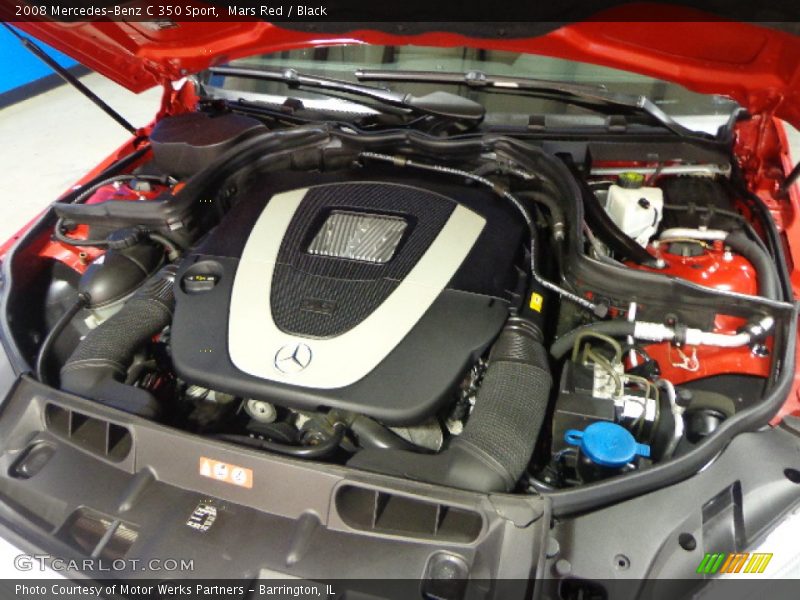 Mars Red / Black 2008 Mercedes-Benz C 350 Sport