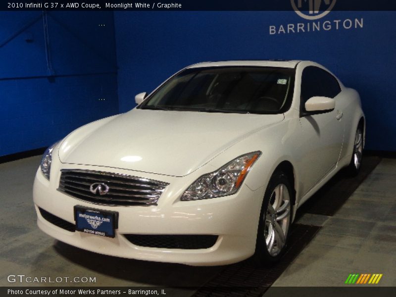Moonlight White / Graphite 2010 Infiniti G 37 x AWD Coupe