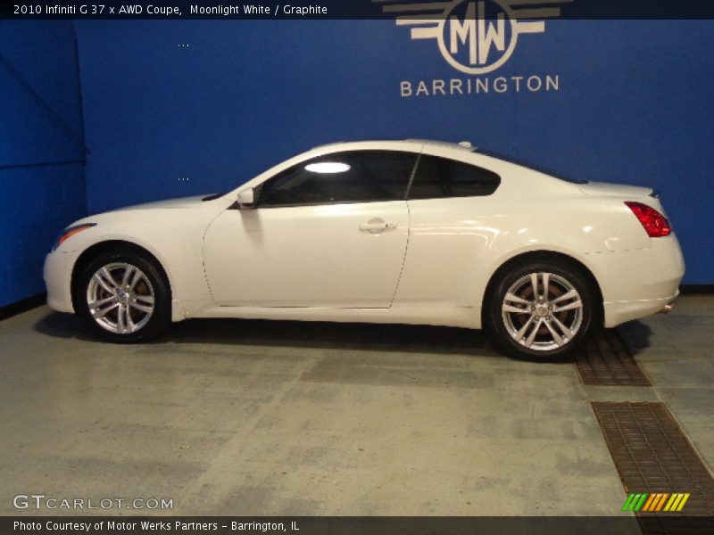 Moonlight White / Graphite 2010 Infiniti G 37 x AWD Coupe