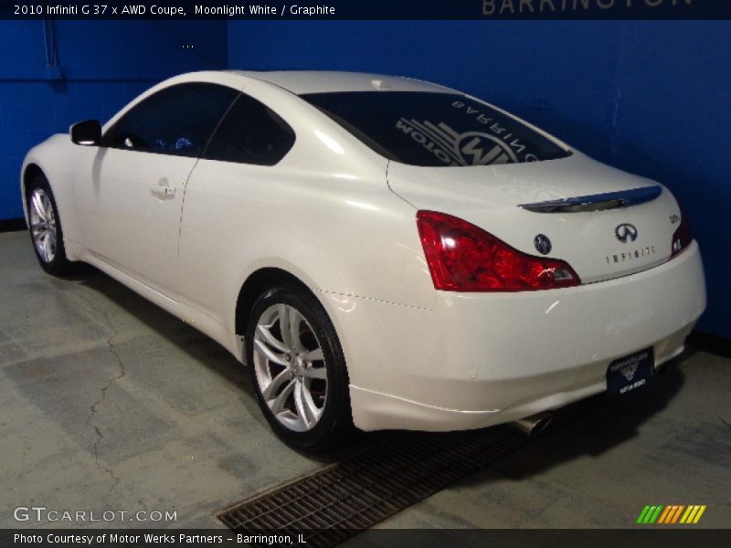 Moonlight White / Graphite 2010 Infiniti G 37 x AWD Coupe