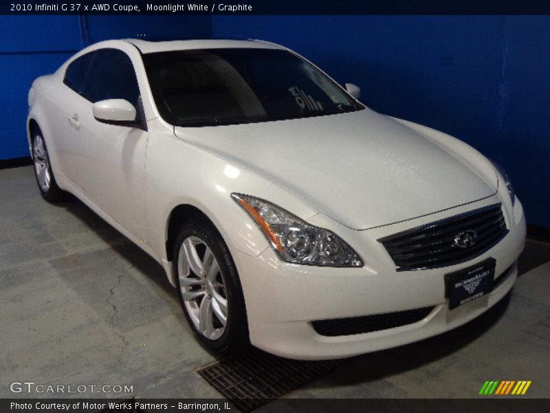 Moonlight White / Graphite 2010 Infiniti G 37 x AWD Coupe
