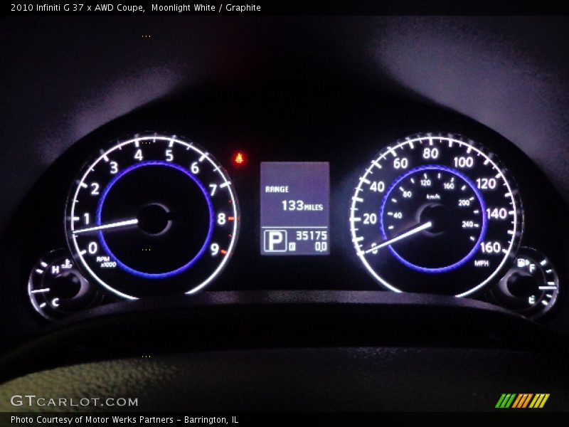 Moonlight White / Graphite 2010 Infiniti G 37 x AWD Coupe