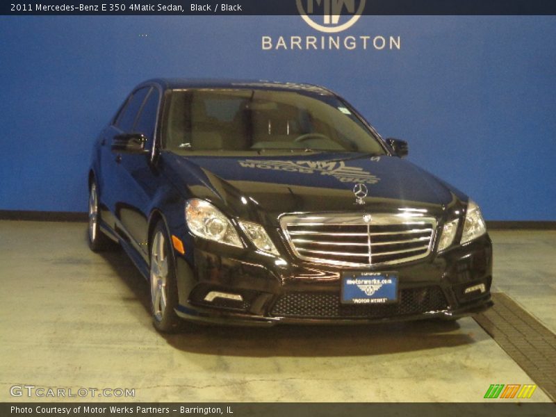 Black / Black 2011 Mercedes-Benz E 350 4Matic Sedan
